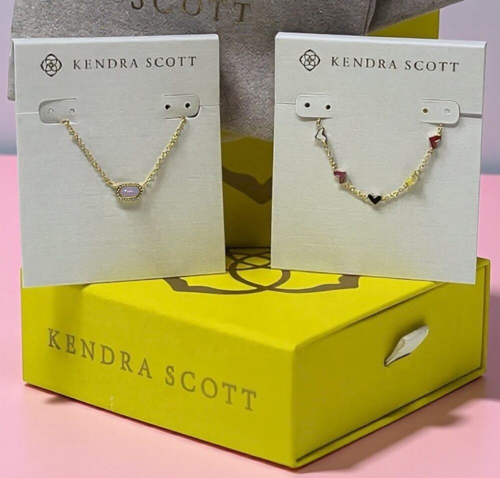 Kendra Scott Mini Elisa & Haven Heart Bracelet | NIB Necklace Bracelet Set